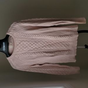Blush pink GAP cable knit sweater in size XL, 100% cotton